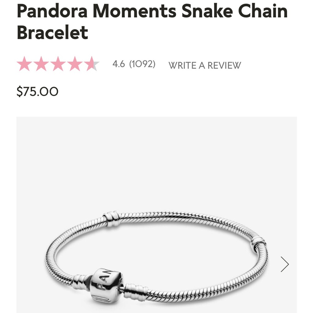 Pandora Moments Snake Chain Bracelet